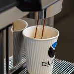 Bunn machine- Coffee Brewing and Beverage Dispensing Solutions with one coffee cup with bunn logo