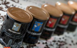 hausbrand brand coffee beans boxes